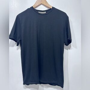 Maurizio Baldassari Brera Techmerino 100% Wool Black Short Sleeve T-Shirt Size L